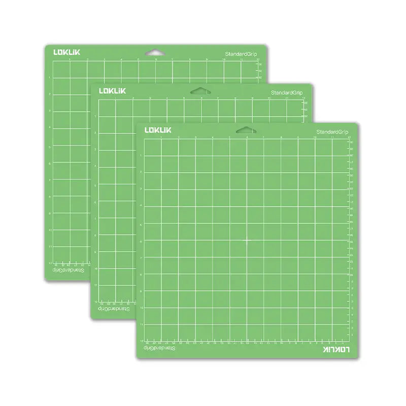 Set de 3 covorașe de tăiere LOKLiK - Prindere standard verde