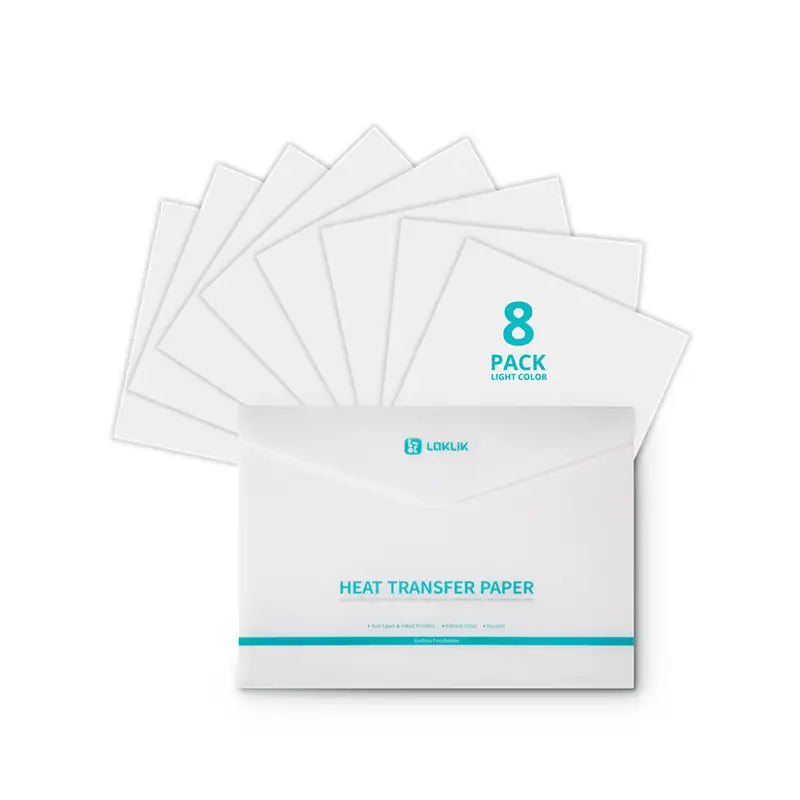 <tc>Set de 8 foi de hârtie transfer termic - Deschise la culoare</tc>