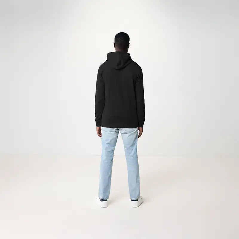 Jasper Black Recycled Cotton Hoodie