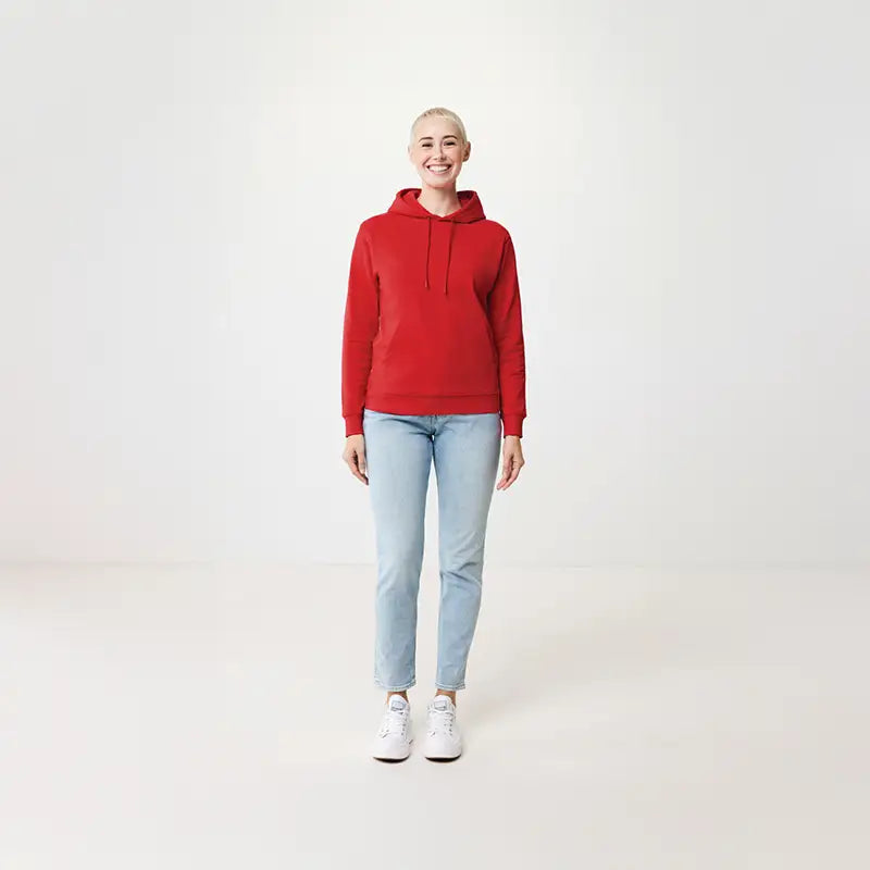 Jasper Red Recycled Cotton Hoodie