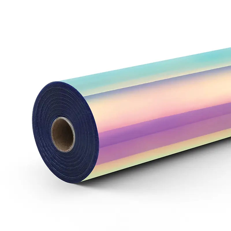 Vinil adeziv permanent holografic - Albastru-violet - 30,5 x 90 cm