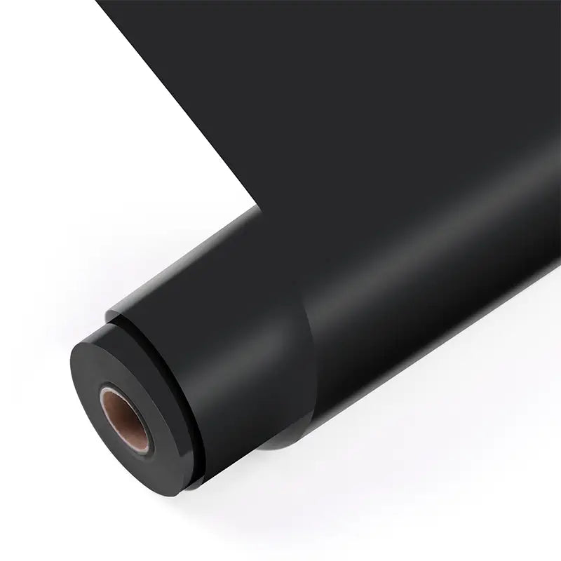 Vinil adeziv permanent mat - Negru - 30,5 x 180 cm