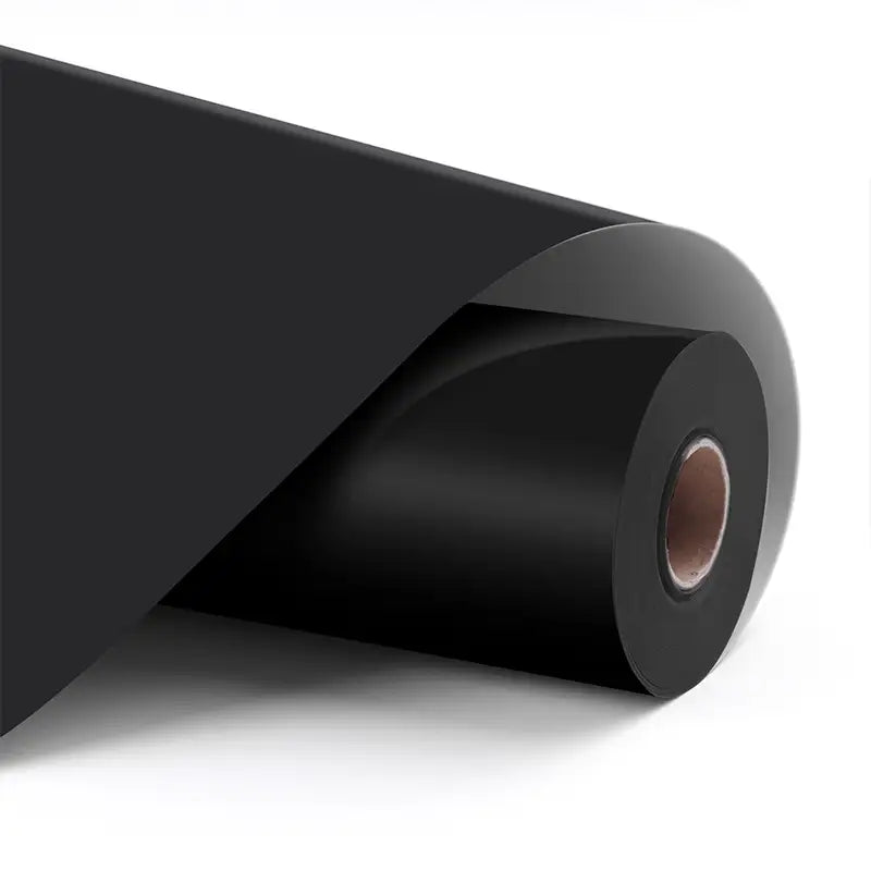 Vinil adeziv permanent mat - Negru - 30,5 x 180 cm