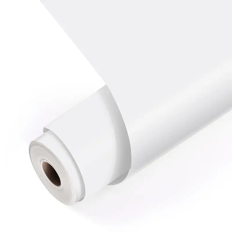 Vinil adeziv permanent mat - Alb - 30,5 x 180 cm